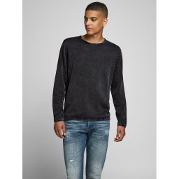 Jack & Jones Пуловер Leo 12174001 Черен Regular Fit