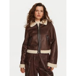 ONLY Яке от имитация на кожа Betty 15322046 Кафяв Regular Fit