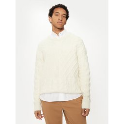 Tommy Hilfiger Пуловер MW0MW36546 Бял Regular Fit