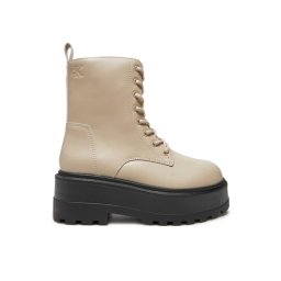 Calvin Klein Jeans Туристически oбувки Flatform YW0YW01535 Бежов