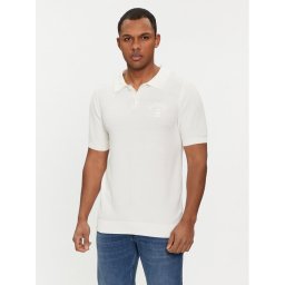 Richmond X Тениска с яка и копчета Carena UMP24214PO Бял Regular Fit