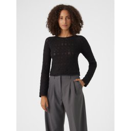 Vero Moda Пуловер Fabienne 10299617 Черен Slim Fit