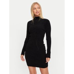 Guess Плетена рокля Keily W4BK27 Z3JE0 Черен Regular Fit