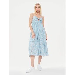 Pepe Jeans Лятна рокля Mallory Print PL953533 Син Regular Fit