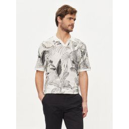 Jack & Jones Тениска с яка и копчета Guru 12250733 Бял Standard Fit