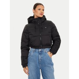 Tommy Jeans Зимно яке DW0DW18313 Черен Cropped Fit