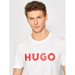 Hugo Тишърт Dulivio 50467556 Бял Regular Fit