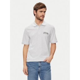 Jack & Jones Тениска с яка и копчета Josh 12247387 Бял Standard Fit