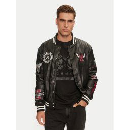Richmond X Яке от имитация на кожа Meleb UMA24217GB Черен Regular Fit