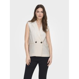 ONLY Елек Caro 15278794 Бял Loose Fit