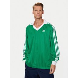 adidas Тениска с дълъг ръкав adicolor Piqué Football IX5225 Зелен Regular Fit