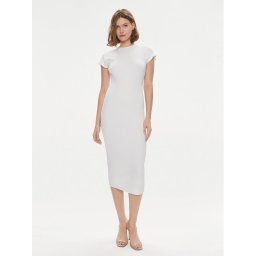 Calvin Klein Лятна рокля Q-Nova K20K206537 Бял Slim Fit