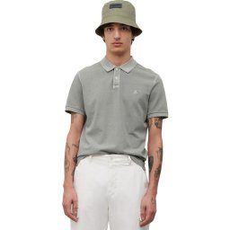 Marc O'Polo Тениска с яка и копчета B21226653000 Сив Regular Fit