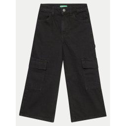 United Colors Of Benetton Дънки 4AW7CE035 Черен Wide Leg