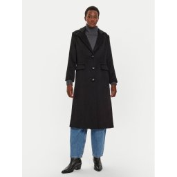 United Colors Of Benetton Вълнено палто 28HFDN069 Черен Regular Fit