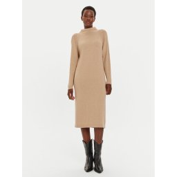 United Colors Of Benetton Плетена рокля 1235DV01T Бежов Regular Fit