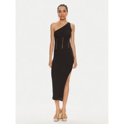 TWINSET Плетена рокля 241TT3151 Черен Slim Fit