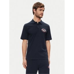 Jack & Jones Тениска с яка и копчета Logo 12246692 Тъмносин Standard Fit