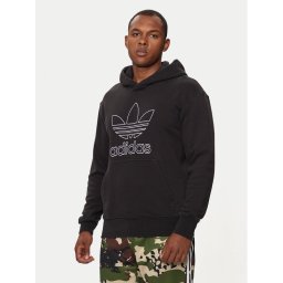 adidas Суитшърт adicolor Outline Trefoil IU2373 Черен Loose Fit