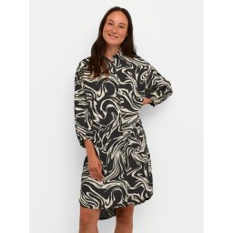 Kaffe Рокля тип риза Carmen 10508329 Черен Loose Fit