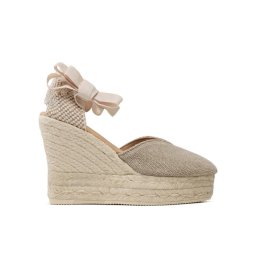 Manebi Еспадрили Heart-Shaped Wedge Espadrilles O 7.1 WH Бежов