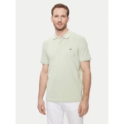 Selected Homme Тениска с яка и копчета 16087839 Зелен Regular Fit