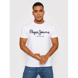 Pepe Jeans Тишърт Original PM508210 Бял Slim Fit