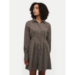 Kaffe Рокля тип риза Hermine 10509115 Кафяв Regular Fit