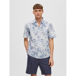 Selected Homme Риза 16088361 Син Relaxed Fit