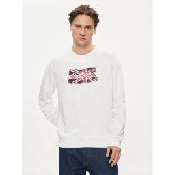 Pepe Jeans Суитшърт Ruwan PM582669 Бял Regular Fit