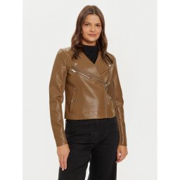 Vero Moda Яке от имитация на кожа Riley 10302441 Кафяв Slim Fit