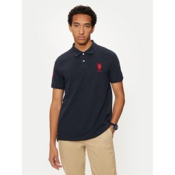 U.S. Polo Assn. Тениска с яка и копчета MUP3313 Тъмносин Regular Fit