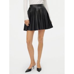 Vero Moda Пола от имитация на кожа Naomielly 10316312 Черен Regular Fit