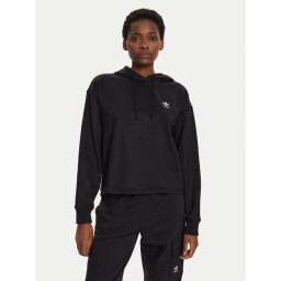 adidas Суитшърт Trefoil IU2421 Черен Loose Fit