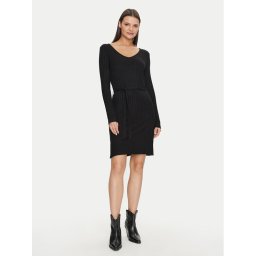 Vila Плетена рокля Divia 14095845 Черен Regular Fit