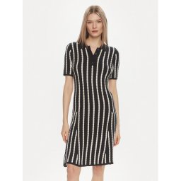 Tommy Hilfiger Плетена рокля WW0WW41748 Тъмносин Regular Fit