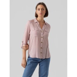 Vero Moda Риза Bumpy 10275283 Розов Regular Fit