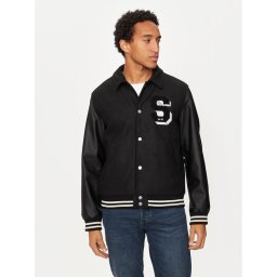 Jack & Jones Яке бомбър Carter 12260455 Черен Regular Fit