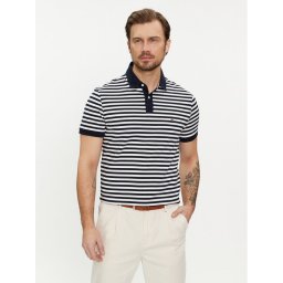 Tommy Hilfiger Тениска с яка и копчета 1985 MW0MW17770 Тъмносин Regular Fit