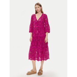 Luisa Spagnoli Лятна рокля Pigna 540712 Розов Regular Fit