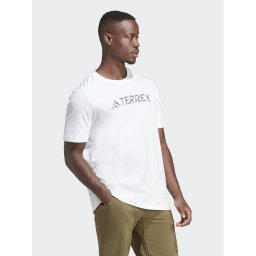 adidas Тишърт Terrex Classic Logo HZ1400 Бял Regular Fit