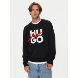 Hugo Пуловер 50524553 Черен Regular Fit