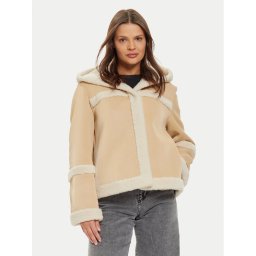 Liu Jo Sport Яке от имитация на кожа TF4140 E0903 Бежов Regular Fit