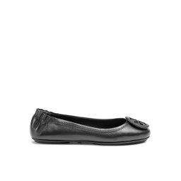 Tory Burch Балеринки Minnie Travel Ballet With Logo 49350 Черен