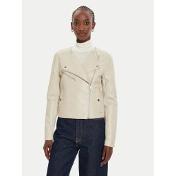 Vero Moda Яке от имитация на кожа Riley 10302441 Бежов Slim Fit