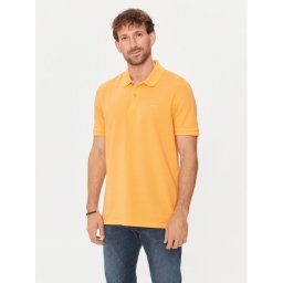 BOSS Тениска с яка и копчета Pallas 50468301 Жълт Regular Fit