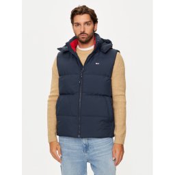 Tommy Jeans Елек Essential DM0DM20465 Тъмносин Regular Fit