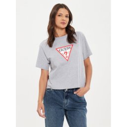 Guess Jeans Тишърт W4YI73 K8HM0 Сив Boxy Fit
