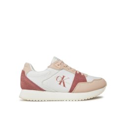 Calvin Klein Jeans Сникърси Runner Low Lace Mix Ml Btw YW0YW01436 Бял
