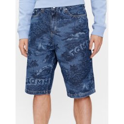 Tommy Jeans Дънкови шорти Aiden DM0DM18787 Син Baggy Fit
